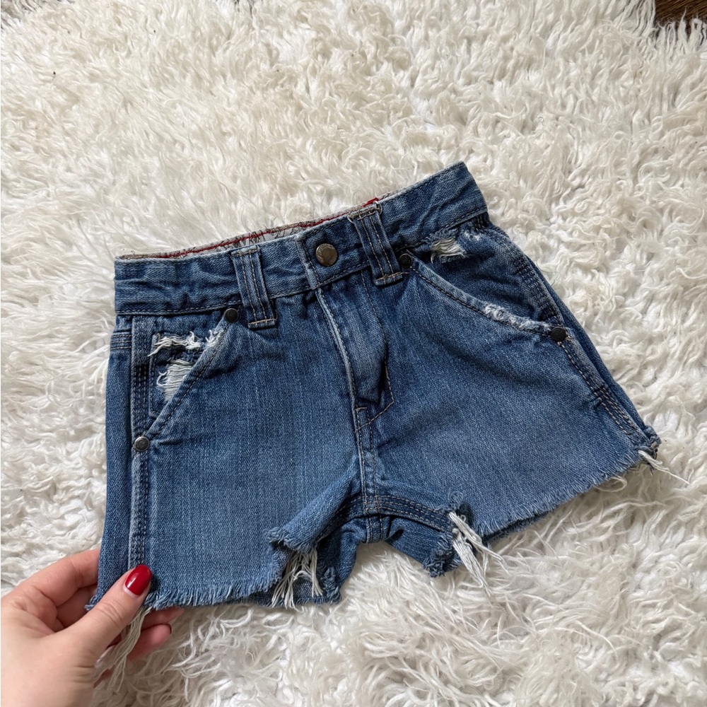 Denim Distressed Toddler Shorts